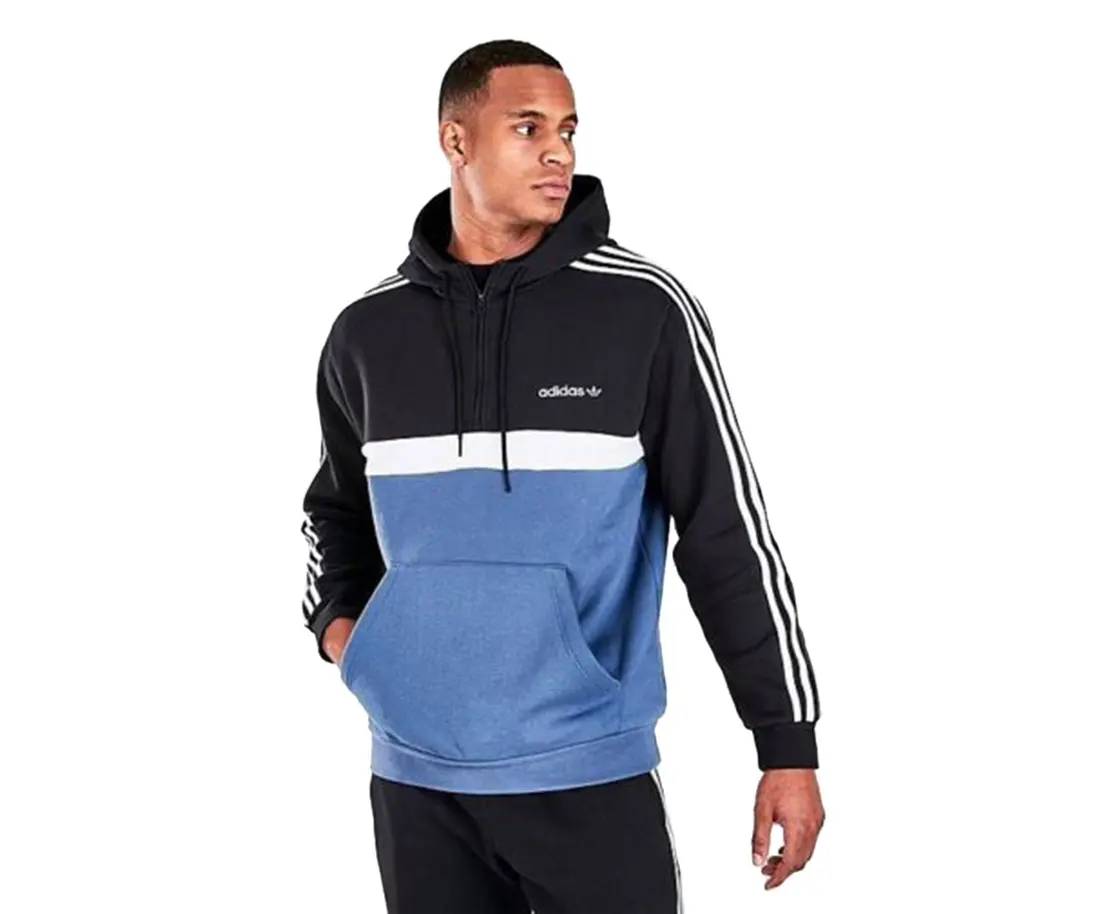 Adidas Men's ZX Itasca Pullover Hooded Sweatshirt, Long Sleeve Athletic Top with Colorblock Design for Activewear, Sweatshirts, Menswear, Sports Clothes, Tops