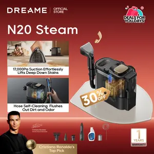 【New Arrival】DREAME N20 Steam Portable Carpet Cleaner with Steam & Hot Water Wash, Upholstery Cleaner Machine with Auto-Mix Solution, 17Kpa Powerful Suction, Spot Cleaner for Carpet, Couch, Furniture, Pets, Cars