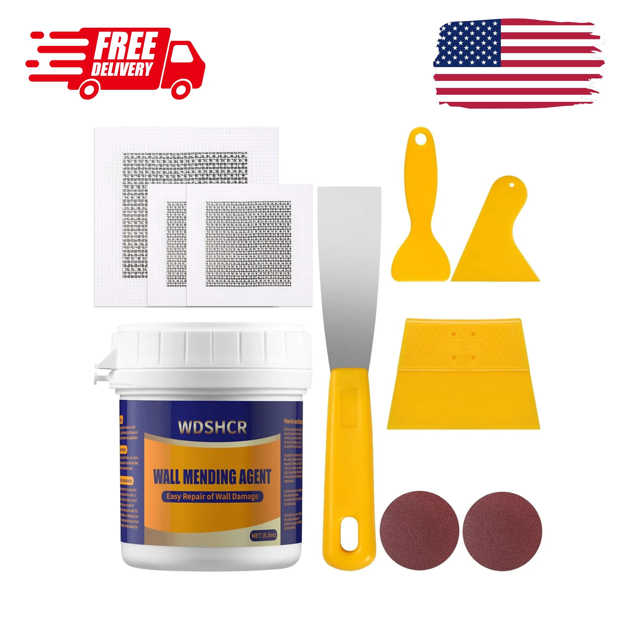 Drywall Repair Kit Drywall Hole Repair Patch Kits Wall Spackle Repair Paste with 8.5OZ White