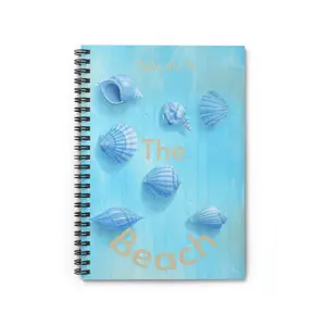 Take Me To The Beach Spiral Notebook | Seashell Blue Ruled Journal