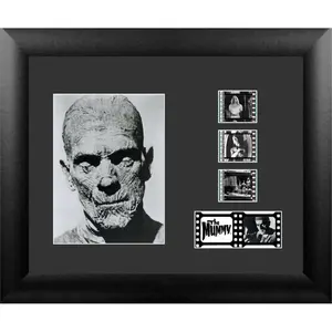 212 MAIN Classic Horror Universal Monsters Mummy Special Edition Frame - 11x13" MDF Baby Room Decor, Real Film Clips, Photo Presentation Piece