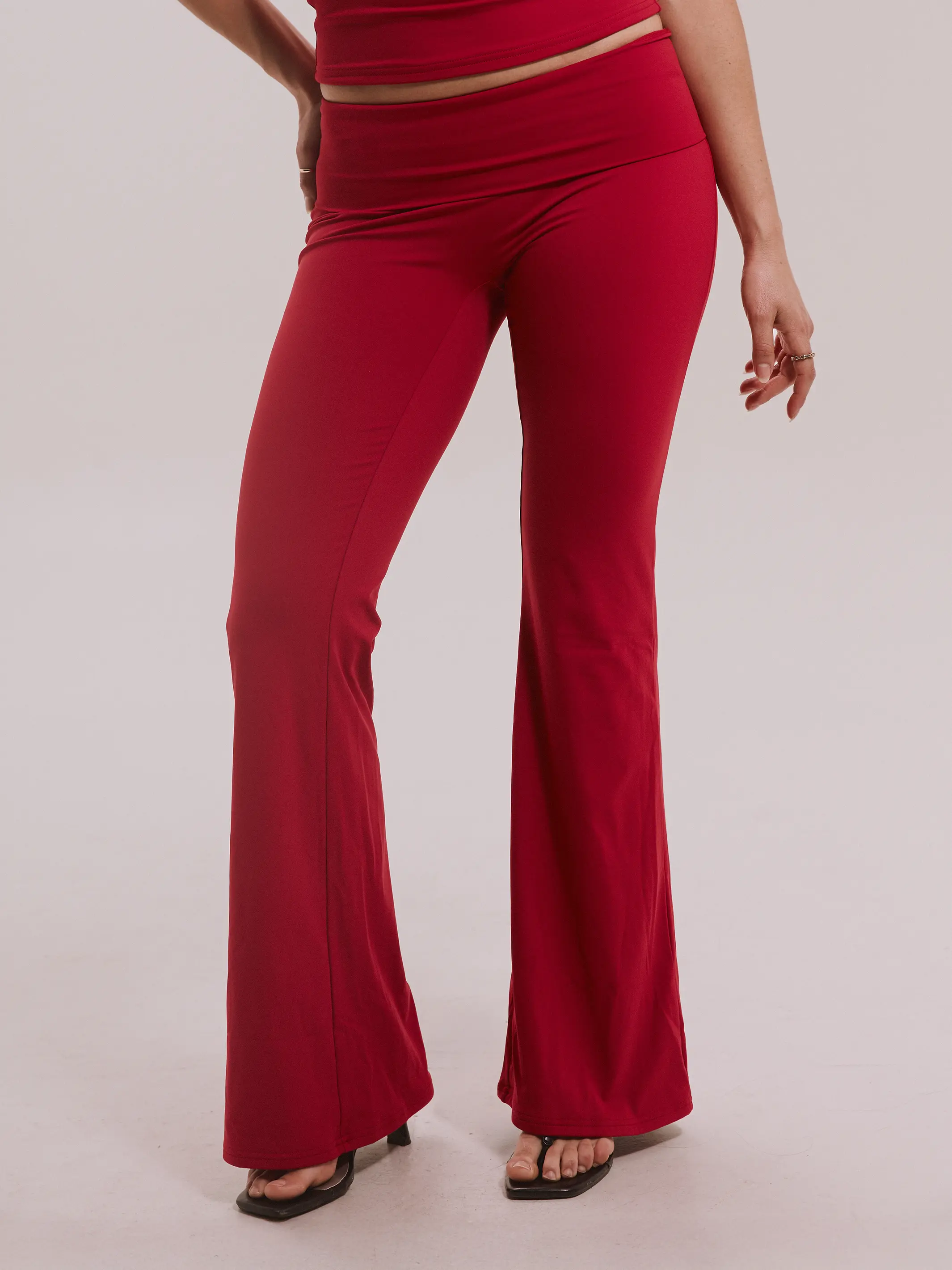 Sculpt Fold Over Flare Pants