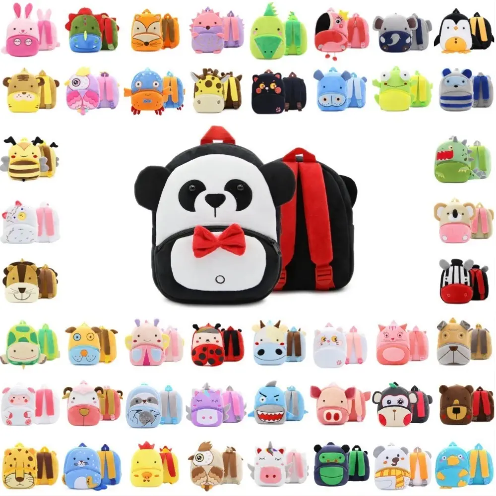 Backpack 5 Pack – 5 Assorted Animal Patterns, Lightweight School Bags for Boys & Girls, Bulk Pack for School & Travel