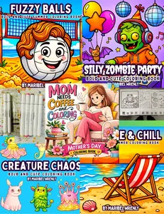 The Ultimate Bold & Cute Coloring Bundle – 5 Books, Alcohol Markers & Creative Essentials