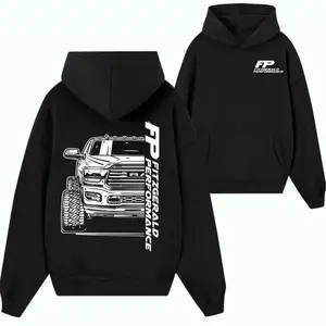 FP Fitzgerald Performance Truck Graphic Hoodie, Lifted Pickup Automotive Streetwear Pullover Hoodie for Truck Enthusiasts
