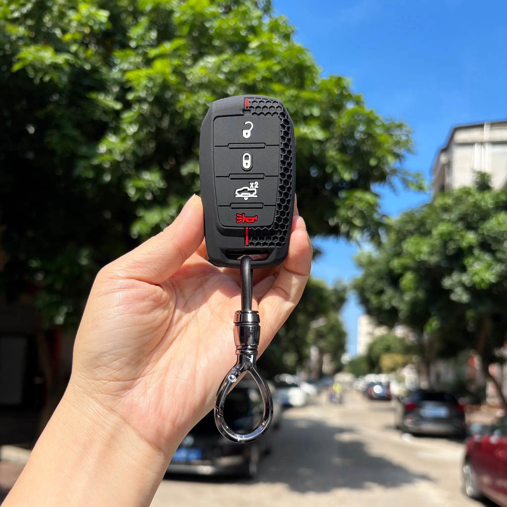 Ram Accessories Silicone Case Cover For Dodge Ram 1500 2500 Keyring Protector Keychain Car Key holder, Key Covers For Car Keys, Key Fob Holder