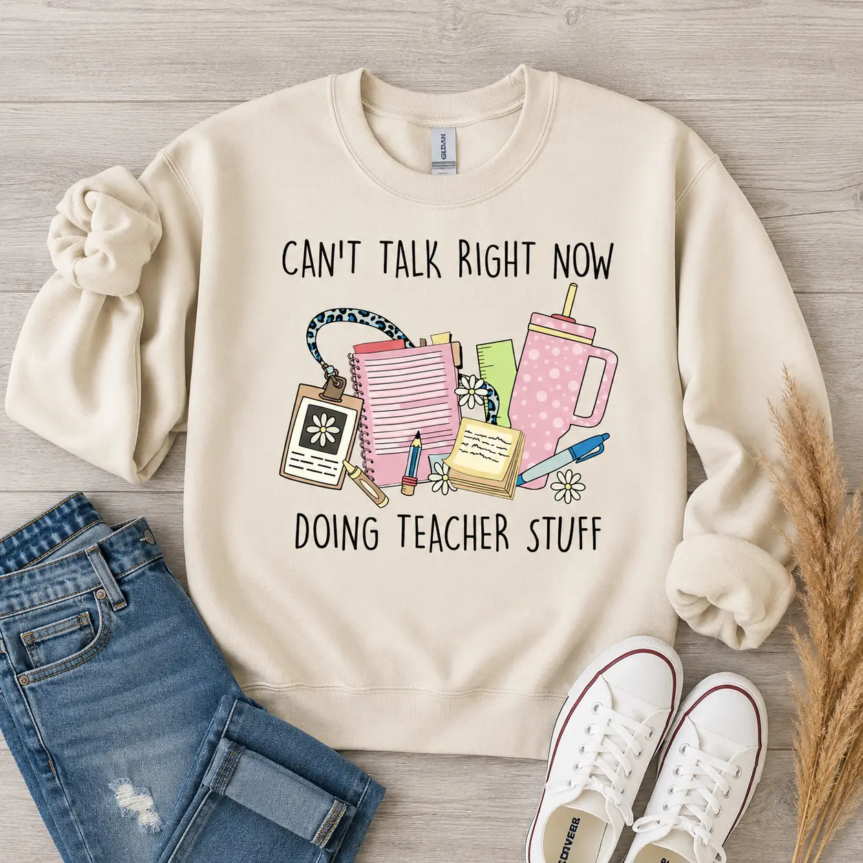 Can't Talk Right Now Doing Teacher Stuff Sweatshirt, Funny Teacher T-shirt, Funny Teachers Quotes,Teacher Life TShirt, Gift for Teachers - TrendWear USA