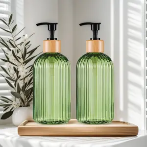 2pcs Bathroom Ritual Shower Gel Hair Conditioner Hand Soap Lotion Dispenser Bottles, Shampoo Dispenser, No Ca Prop 65 Warning, Ideal for Home Use, Bathroom Accessory, Soap Container, Refillable Bottle, New Soft Soap Bottles, Soap Dispenser Set