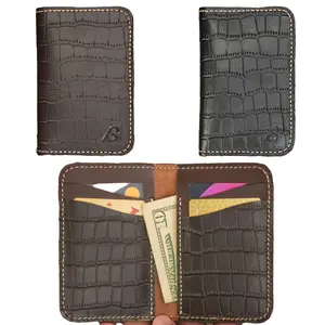 Men’s Handmade Full Grain Leather Wallet Slim wallet  Bifold, Compact and Durable Genuine Leather Card Holder for Everyday Use – Stylish, Fits Front Pocket, Ideal Gift for Him – Black