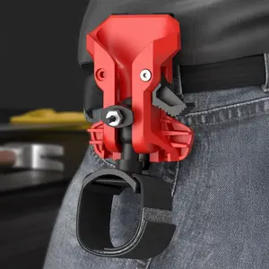 Anti-Drop Tool Belt Holster - Secure Self-Locking Clip, Portable Waist Hanging System, Quick Release Organizer for High-Altitude Work & Electricians, Fits All Major Power Tool Brands