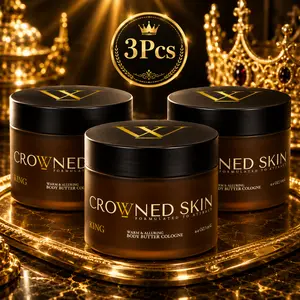 Crowned Skin King Cologne Body Butter -Warm & Sensual Scent, Sandalwood & LeatherOrganic Shea & Mango Butters, MoisturizingFormula,All-Day Fragrance