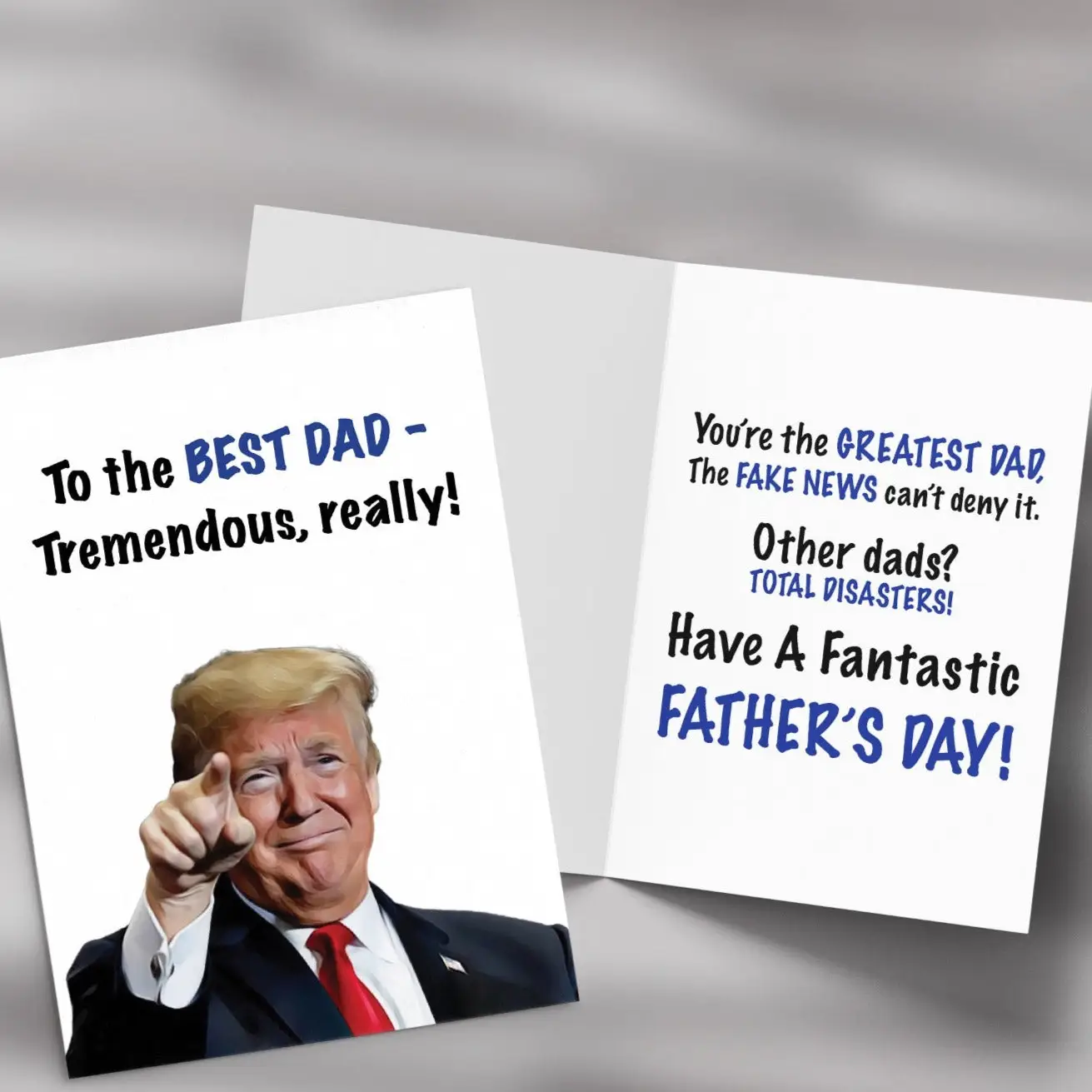 Trump Father's Day Card - The FAKE NEWS Can't Deny It! *Not Talking*