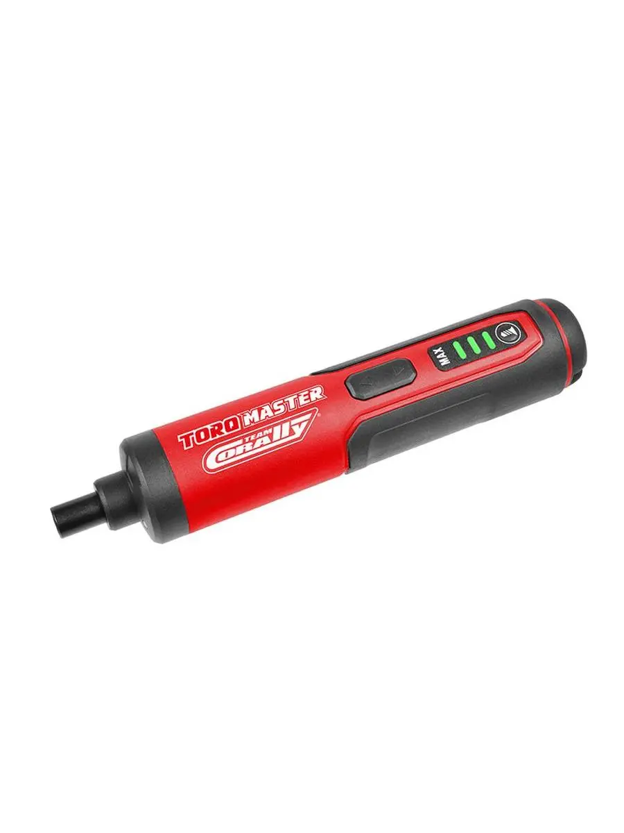 Corally COR16195 Torq Master Cordless Screwdriver - Digital Display, 6.0nm High Torque, Lithium Ion Rechargeable, 1/4" (6.35mm) Hex Driver Set, USB Port, Comfortable Grip, Reversible, LED Lights