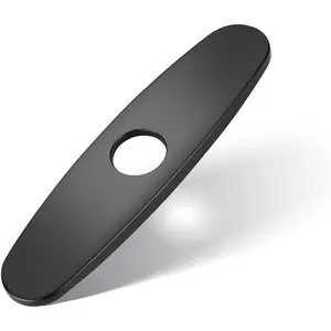 Faucet Plate,  Kitchen Sink Cover Stainless Steel Plate Matte Black for 1 or 3 Hole Bathroom or Kitchen Sink Faucet 10 Inch Escutcheon Hole Covers