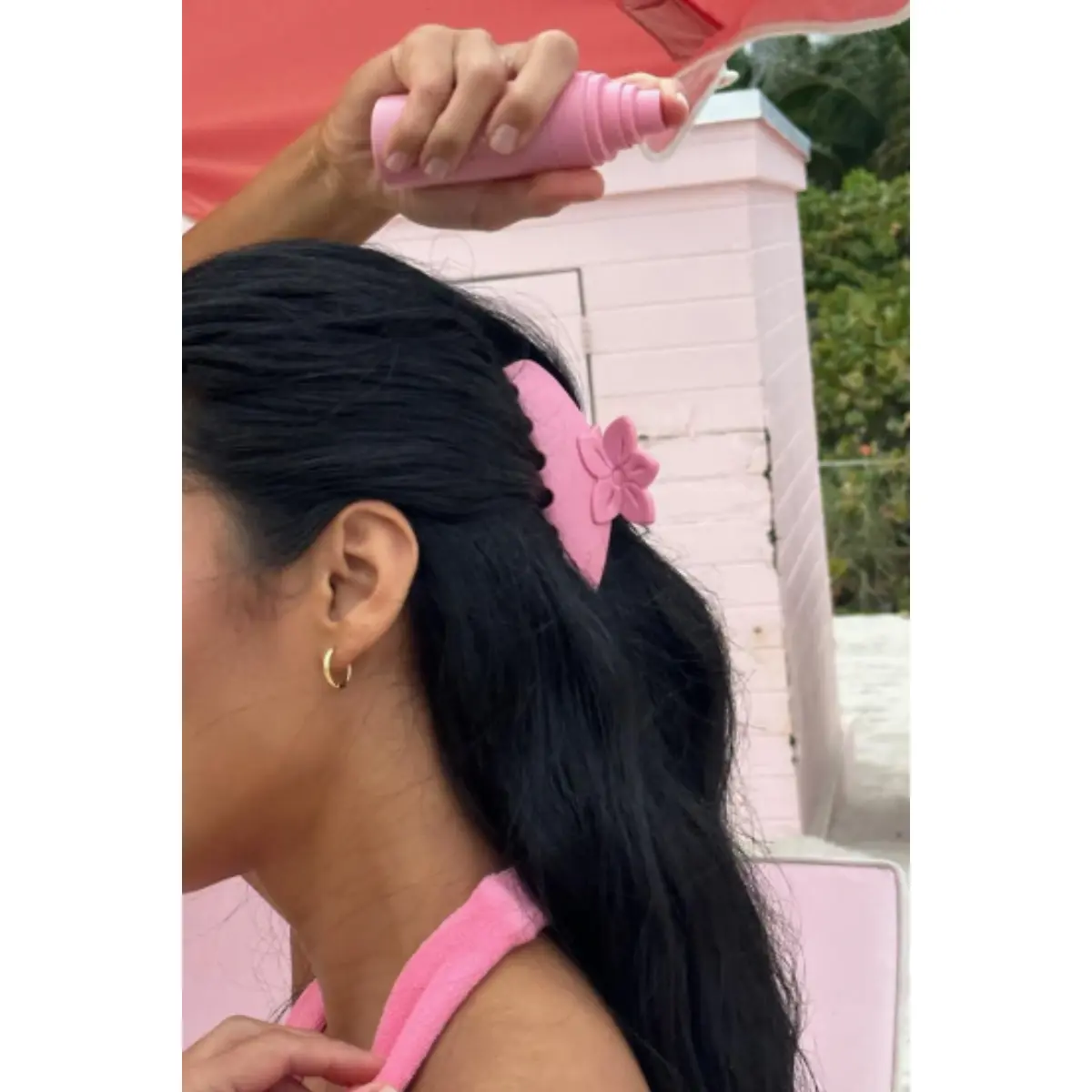 Big Effing Clip in Lychee Hibiscus