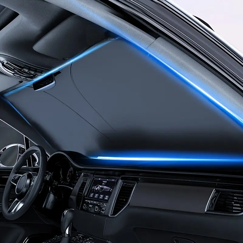 Upgrade Universal Car Front Windshield Sunshade, Foldable Car Sun Visor, Easy Installation, UV Protection, Summer Essential, Daily Use, Travel, Commute, Retractable Sun Shade, Sun Cover For Car Windshield, Car Sunshades For Windshield