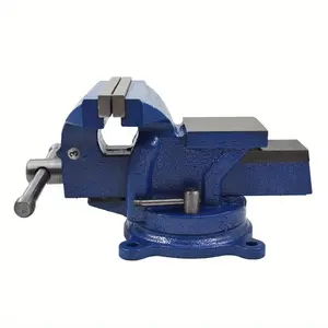Heavy Duty Bench Vise 360 Swivel Base Bench Vise Table Top Clamp with Lock, Big Size Anvil Top (6'')-2024