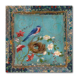 Courtside Market Feather Chic I 16x16 Canvas Wall Art