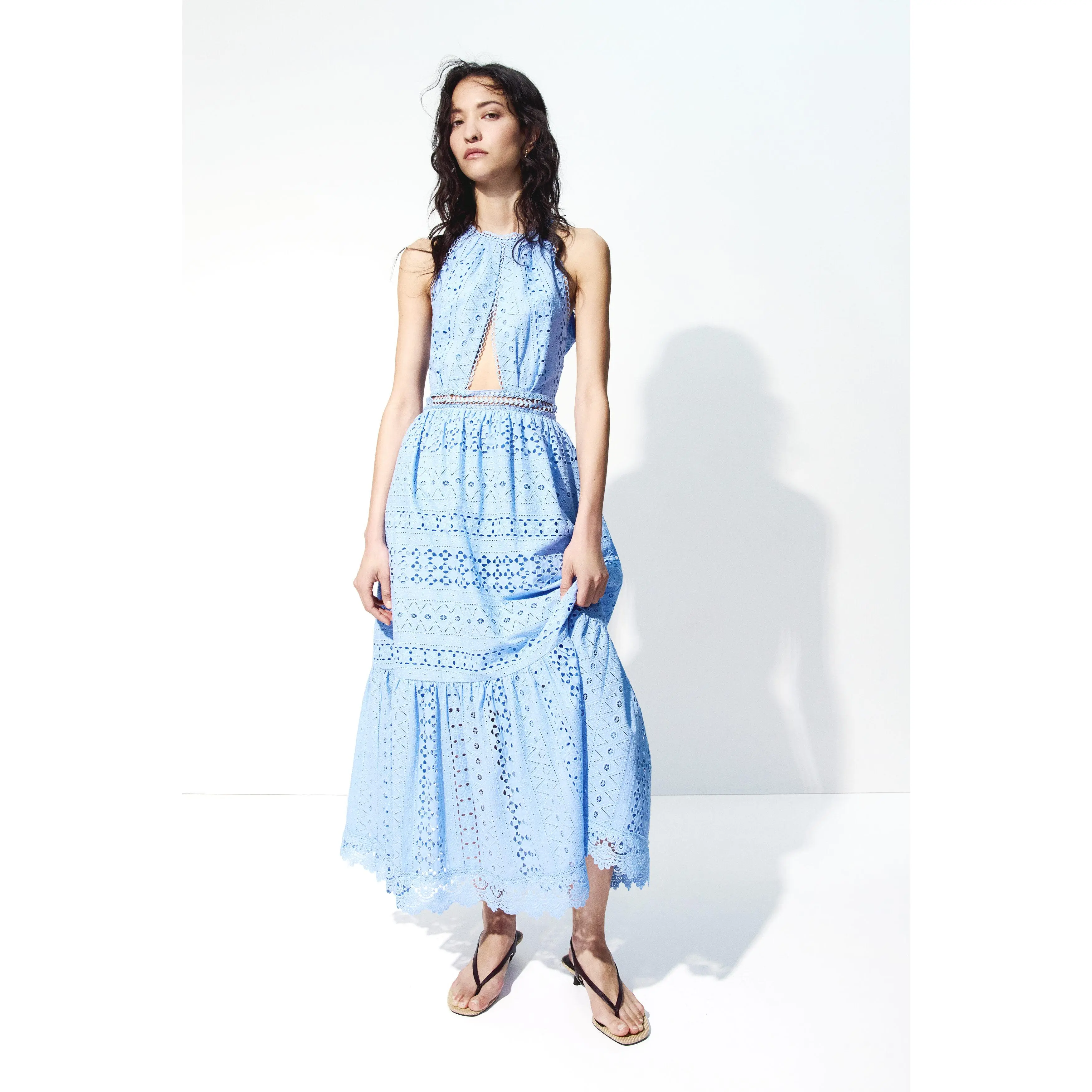 H&M Broderie anglaise poplin dress