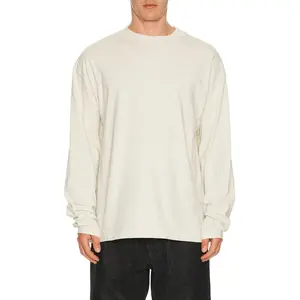 Fear of God ESSENTIALS Classic Long Sleeve Tee in Oatmeal Heather