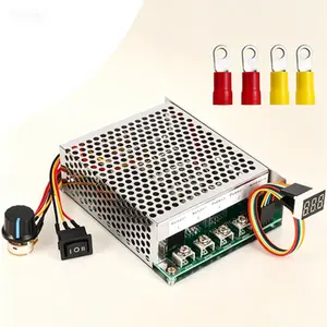 Stepless Motor Speed Controller, DC 10V-55V / 60A Rated 100A Max, Brush DC Motor Speed Regulator with LED Display, Forward-Brake-Reverse Switch, Adjustable Potentiometer, Variable Speed Control for Motor Speed Management