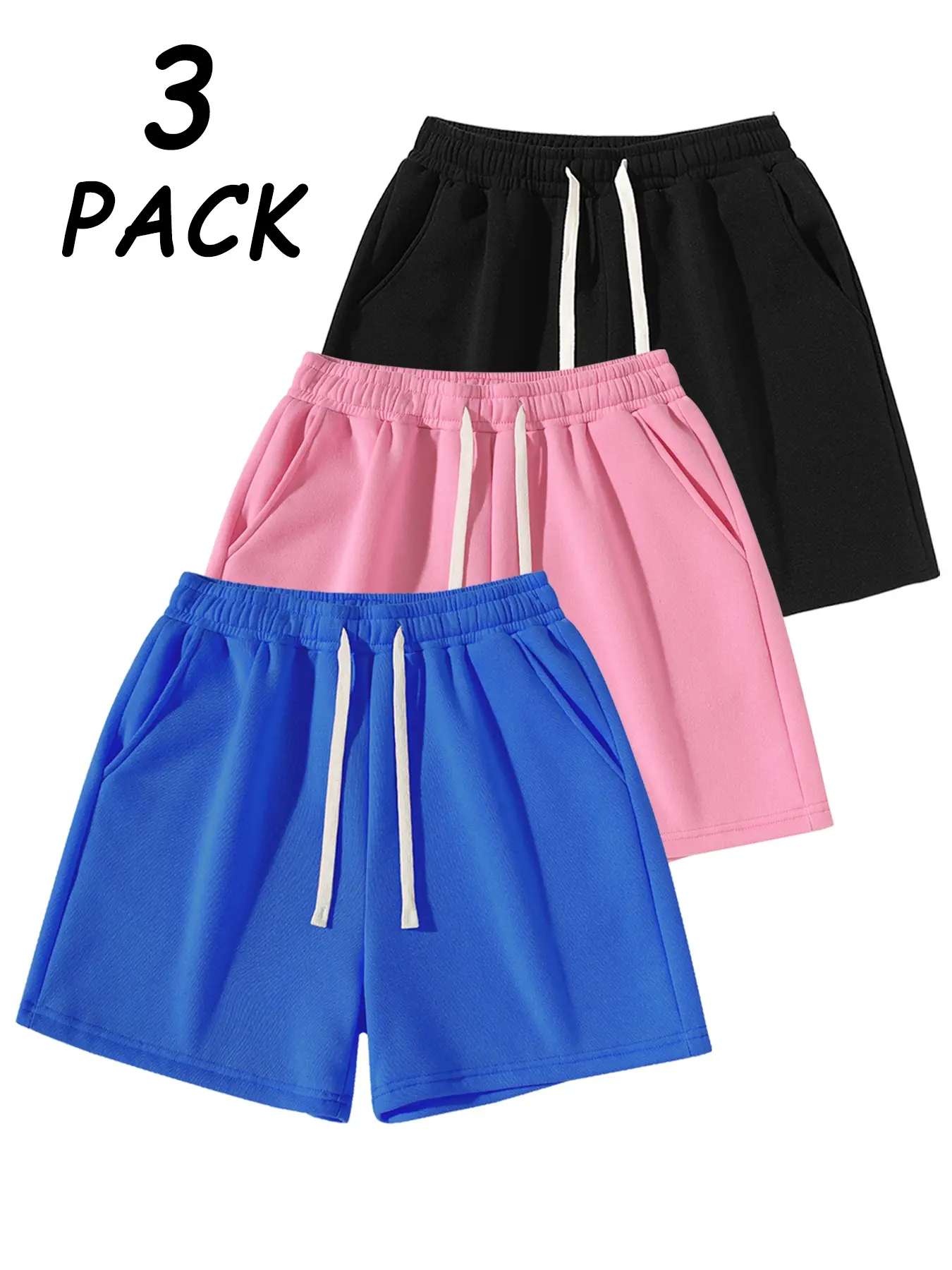 black + pink + sky blue.