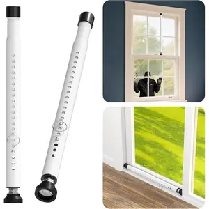 2 Pack Adjustable Window Locks & Sliding Door Security Bar, Child Safety Lock for Up/Down/Horizontal Windows & Sliding Glass Doors from Inside, for Apartment & Patio 17-50 Inch