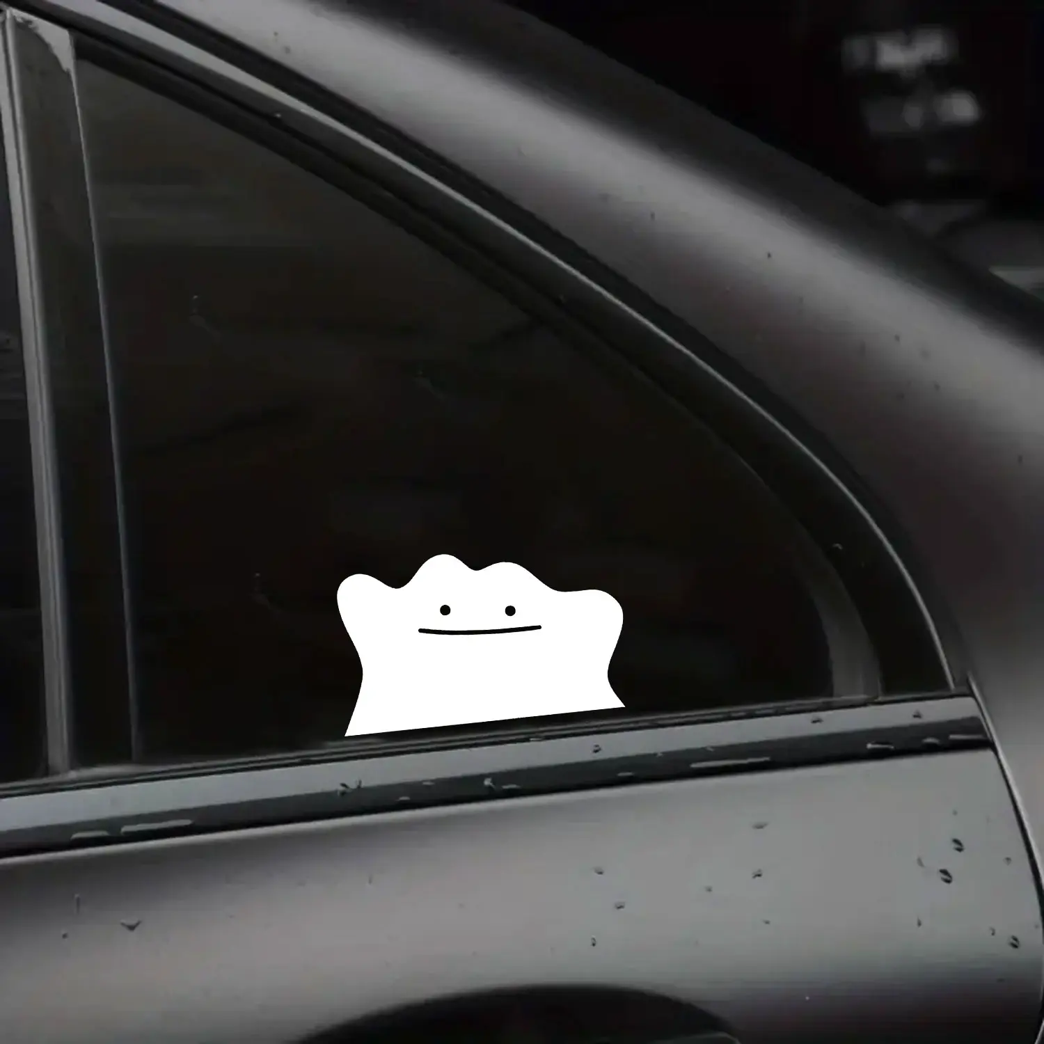 Ditto Peeker Decal, Cute Pink Blob Vinyl Sticker, Funny Peeking Car Window Laptop Decal, Waterproof Durable Sticker, Kawaii Gift