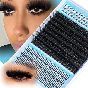 individual false eyelashes for diy eyelash extensions, 1 set mixed length natural eyelash extensions, self grafting curl eyelashes, eye makeup enhancement false eyelashes, eyelash extension kit, eyelash cluster kit, curly lashes, cosmetic false lashes