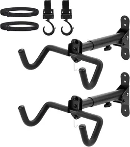 2PACK Bike Rack Garage Bike Wall Mount Bike Wall Hanger Bike Wall Hook Bike Storage Rack for Indoor Storage Bike Horizontal Rack Bicycle Wall Mount Bicycle Wall Rack