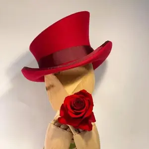 Wholesale Pure Wool Fedora Hat Fashion Ribbon Decorated Wool Felt Hat