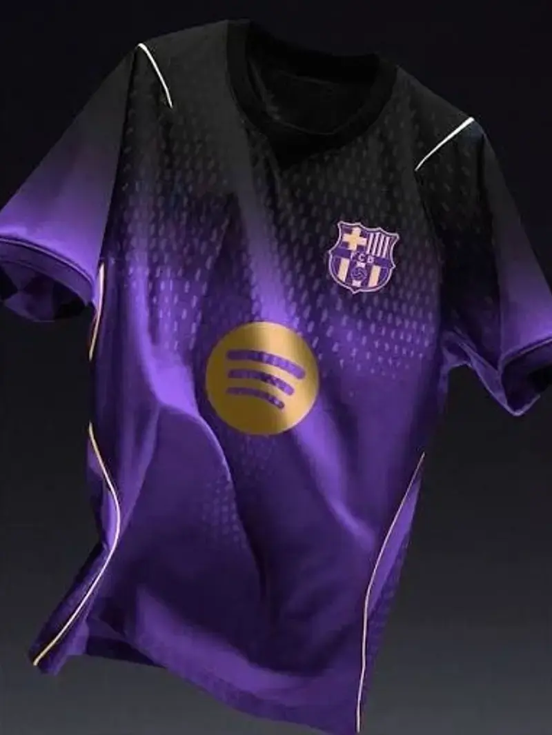 2026-27 Barcelona Away Unisex Purple Soccer Jersey - Personalized, Breathable Stadium Fan Collectible Football Shirt