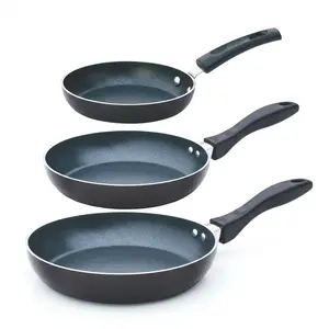 Best Offer 3 - Piece Non-Stick Frying Pan Set – Includes 4.7", 6.2" & 8" Durable Nonstick Coating, Stay Cool Handle for Comfort, & Dishwasher Safe! Best Quality Cooking Pan