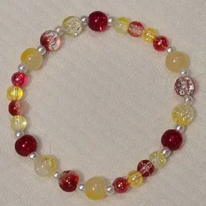 Let’s Hear it for the Chiefs Bracelet 6.75in Multicolor Beaded Fashion Accessory