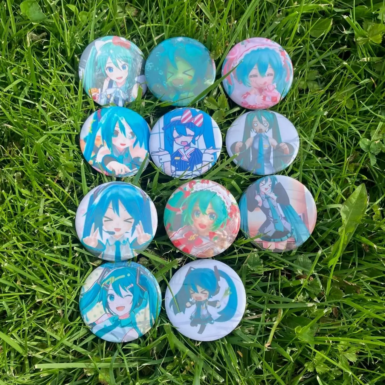 9 Ops Hatsune Miku Mystery Blue Tone Cutest Pin Buttons