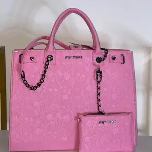 Betsey Johnson Pink Denim Tote
