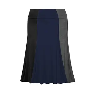 Foldover Waist Basic Maxi Skirts (3 Pack: Black, Charcoal, Navy)
