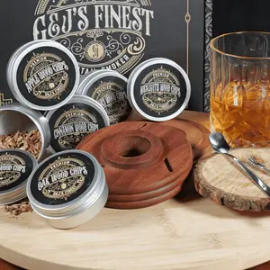G & J's Finest Whiskey Smoker Kit - Premium Wood Chips for Enhanced Drinking Experience - Simple & Effective Whiskey Smoking Set