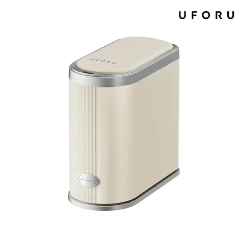 UFORU 12L Automatic Touchless Plastic Trash Can - Motion Sensor, 1-Touch Open-Close, Small-Space Modern Bin, Convenience for Kitchen/Bath, Cleaner Home Supplies