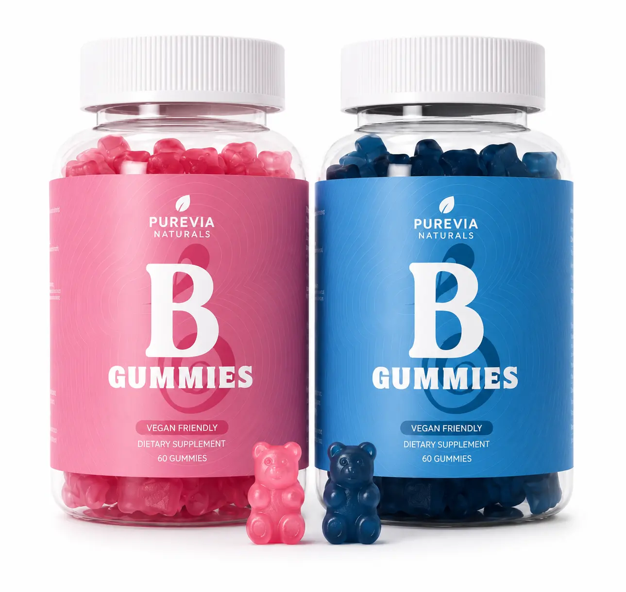 Purevia Natural Women's Wellness Gummies Combo Pack – Berry Flavor – Essential Vitamins & Herbal Blend – 60 Gummies Daily Supplement Quality Ingredients