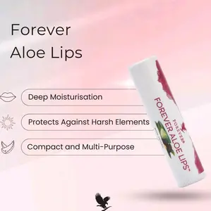 Forever Aloe Lips with Jojoba - Natural Lip Balm for Soft & Smooth Lips - Contains Aloe Vera & Jojoba Oil for Moisturizing Care
