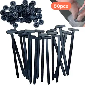Nylon Universal Cable Tie Buckle, Heavy Duty Self-Locking Nylon Zip Ties Holder, New Multifunctional Cable Tie Buckle for Car Daily Repair (20pcs)
