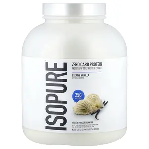 Isopure Zero Carb Protein Powder, Creamy Vanilla, 4.5 lb (2.04 kg)