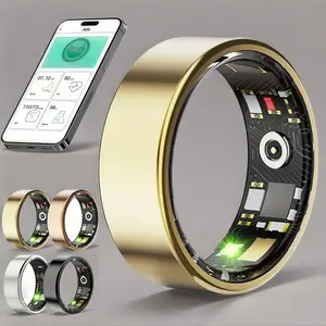 Smart Ring Health Tracker, Wearable Devices, IP68 Waterproof Fitness Ring for Men/Women, Smart Ring Fitness Tracker for Daily Sports, Android & iOS