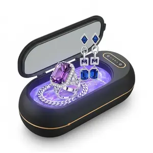 Ultrasonic Jewelry Cleaner,Portable USB Makeup Brush Cleaner，Automatic Makeup Brush Cleaning Tool, Fast & Efficient Deep Cleaning, Portable for Travel & Home Use, 48KHz Ultrasonic Cleaner Machine for Jewelry, Eyeglasses, Rings, Watch Strap, Dentures-Dual