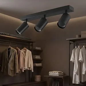 Gu10 Ceiling Light Fixture, Multi-Track Flexible Rotating Head, Suitable for Kitchen Living Room Bedroom Corridor Gallery