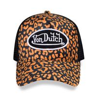 Orange Cheetah Velvet Trucker Hat