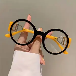 New Western style round oversized double-triangle modern high-quality glasses, youthful look for women, clear reading glasses, cute elegant minimalist, 1.0 to  4.0 diopters, suitable for daily computer use, perfect gift