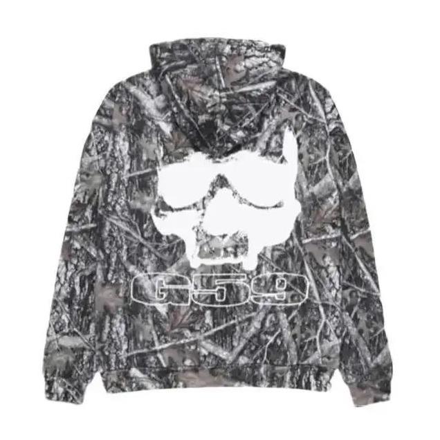 Vintage Unisex G59 Skull Camo Graphic 3D Hoodie for Men and Women, Outdoor Streetwear 3D Hoodie, Graphic Hoodie, Cool Unisex Fashion Top