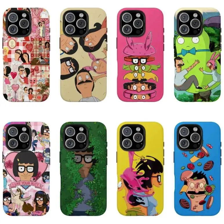 Anime-Style Happy Burger Shop Film-Style TPU Smartphone Cellphone Casing - Thermoplastic Polyurethane Material, Protection for iPhone 13,14,15,16,17, Ideal Gift for Friends